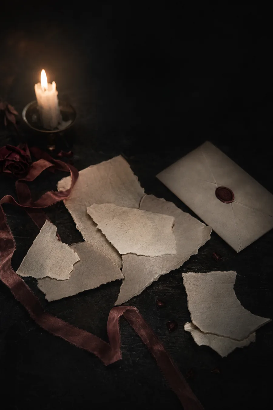 Moody cover art for Shattered Messages